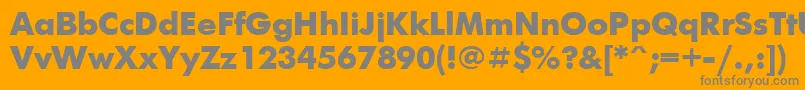 Futurisextrac Font – Gray Fonts on Orange Background