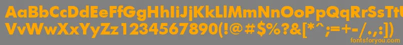 Futurisextrac-Schriftart – Orangefarbene Schriften auf grauem Hintergrund