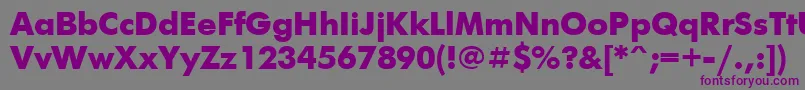 Futurisextrac Font – Purple Fonts on Gray Background