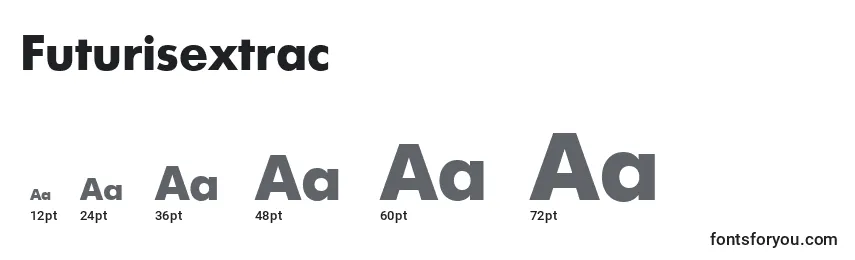 Futurisextrac Font Sizes