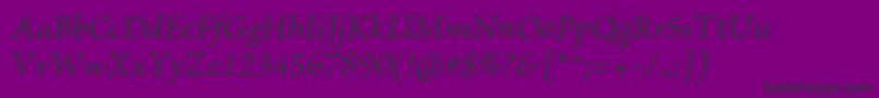 BriosoproItalic Font – Black Fonts on Purple Background