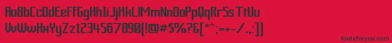 Ardourgm Font – Black Fonts on Red Background