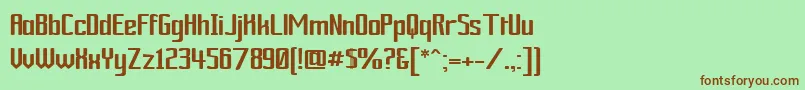 Ardourgm Font – Brown Fonts on Green Background