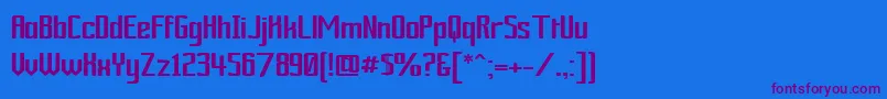 Ardourgm Font – Purple Fonts on Blue Background