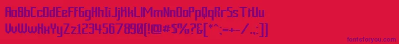 Ardourgm Font – Purple Fonts on Red Background