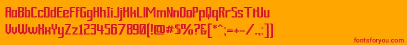 Ardourgm Font – Red Fonts on Orange Background