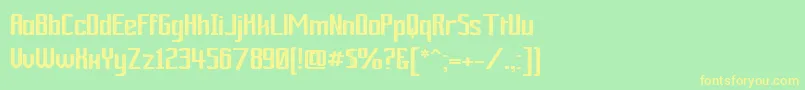 Ardourgm Font – Yellow Fonts on Green Background