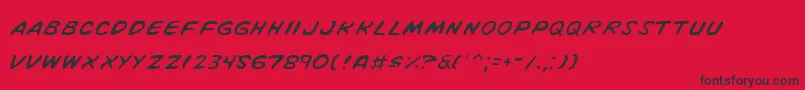 VigilanteNotesLight Font – Black Fonts on Red Background