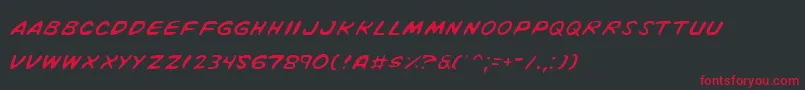 VigilanteNotesLight Font – Red Fonts on Black Background