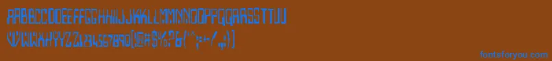 Homev2c Font – Blue Fonts on Brown Background