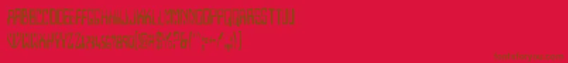 Homev2c Font – Brown Fonts on Red Background
