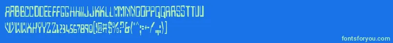 Homev2c Font – Green Fonts on Blue Background