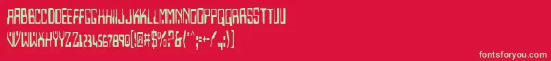 Homev2c Font – Green Fonts on Red Background