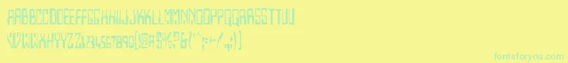 Czcionka Homev2c – zielone czcionki na żółtym tle