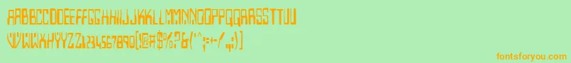 Homev2c Font – Orange Fonts on Green Background