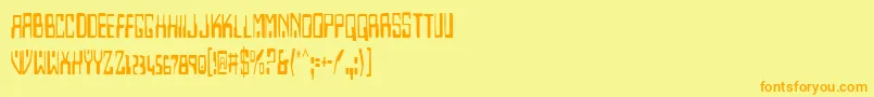 Homev2c Font – Orange Fonts on Yellow Background