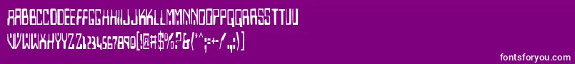 Homev2c-Schriftart – Weiße Schriften auf violettem Hintergrund