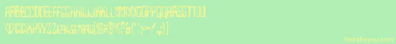 Homev2c Font – Yellow Fonts on Green Background