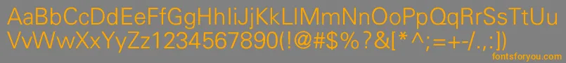 UniversLightNormal Font – Orange Fonts on Gray Background