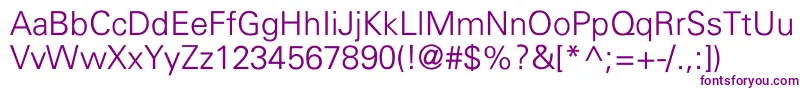 UniversLightNormal Font – Purple Fonts on White Background