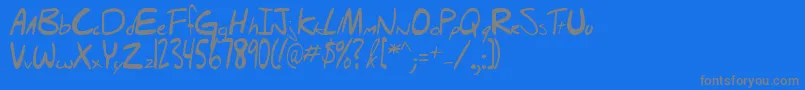 Hellobradyフォントについての詳細 フォントHellobrady – 青い背景に灰色の文字