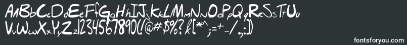 Hellobrady Font – White Fonts on Black Background