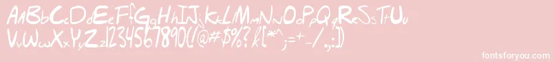 Hellobrady Font – White Fonts on Pink Background