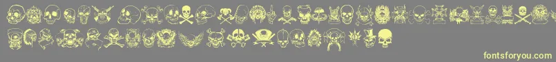 OnlySkulls Font – Yellow Fonts on Gray Background