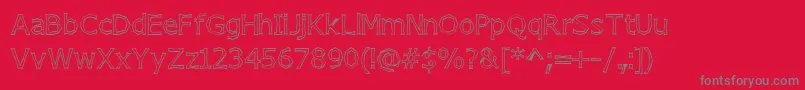 ChizzlerOutline Font – Gray Fonts on Red Background