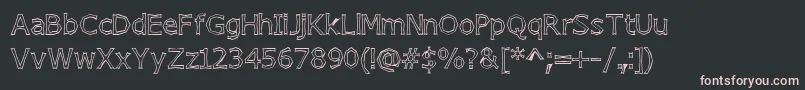 Czcionka ChizzlerOutline – różowe czcionki na czarnym tle