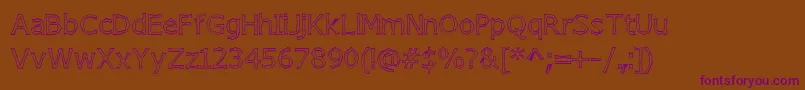 ChizzlerOutline Font – Purple Fonts on Brown Background
