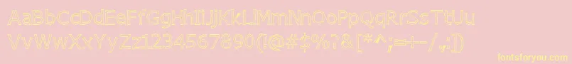 ChizzlerOutline Font – Yellow Fonts on Pink Background