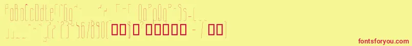 Шрифт GalacticastleRegular – красные шрифты на жёлтом фоне