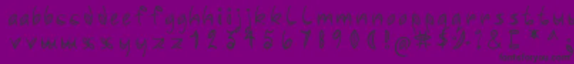 fuente Leafyfont – Fuentes Negras Sobre Fondo Morado