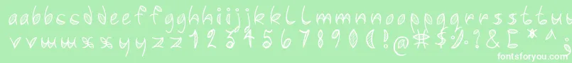 Fonte Leafyfont – fontes brancas em um fundo verde