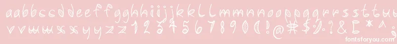 Leafyfont Font – White Fonts on Pink Background