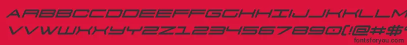 911porschav3ital Font – Black Fonts on Red Background