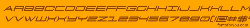 911porschav3ital Font – Brown Fonts on Orange Background