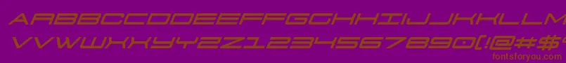 911porschav3ital Font – Brown Fonts on Purple Background