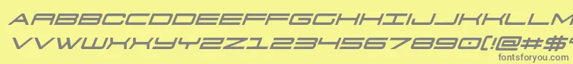 911porschav3ital Font – Gray Fonts on Yellow Background