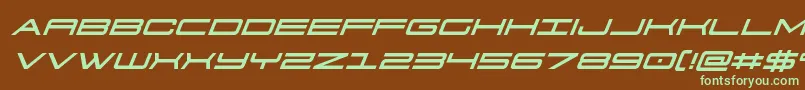 911porschav3ital Font – Green Fonts on Brown Background