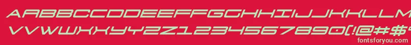 911porschav3ital Font – Green Fonts on Red Background