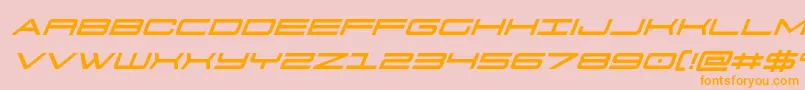 911porschav3ital Font – Orange Fonts on Pink Background