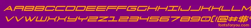 911porschav3ital Font – Orange Fonts on Purple Background