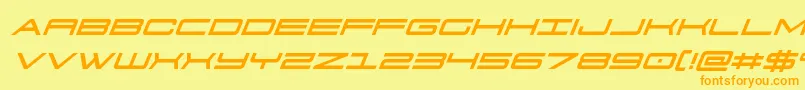 911porschav3ital Font – Orange Fonts on Yellow Background