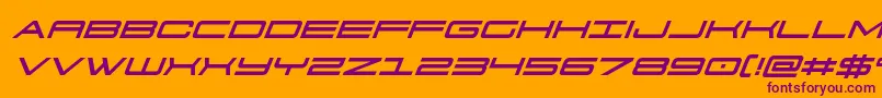 911porschav3ital Font – Purple Fonts on Orange Background