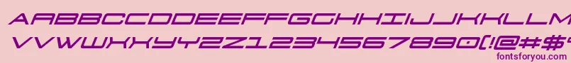 911porschav3ital Font – Purple Fonts on Pink Background