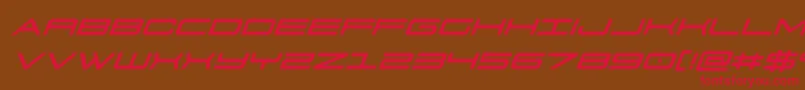 911porschav3ital Font – Red Fonts on Brown Background