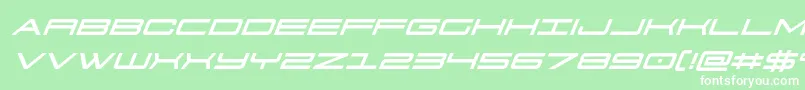 911porschav3ital Font – White Fonts on Green Background