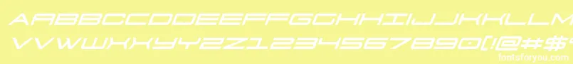 911porschav3ital Font – White Fonts on Yellow Background